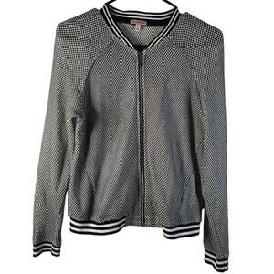 Juicy Couture Jacket Medium Black Mesh Baseball Bomber Y2k 90s Mall Goth Logo